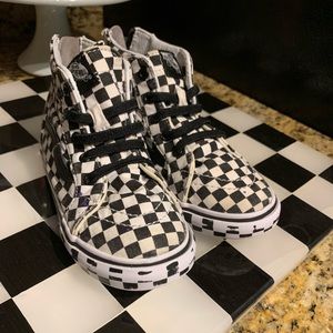 Toddler Vans slip on/zip up high tops size 10